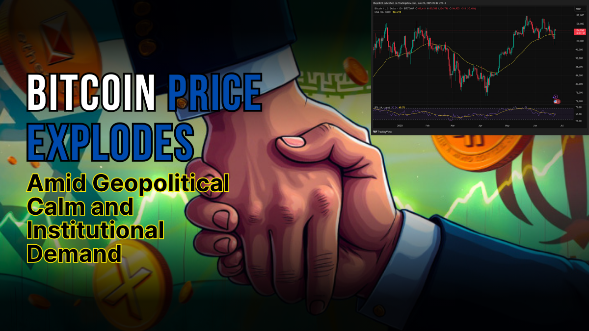 Bitcoin Price Explodes Amid Geopolitical Calm and Institutional Demand